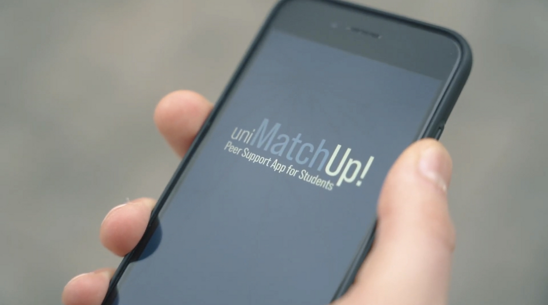 App Uni matchUp auf dem Handy (Foto:Screenshot)