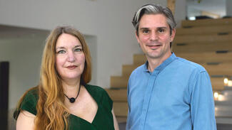 Svenja Geißler & Matthias Bandtel (Foto: Zentrum fuer Mediales Lernen/KIT-ZML)
