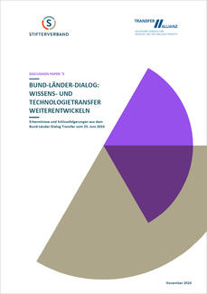 Bund-Länder-Dialog: Wissens- und Technologietransfer weiterentwickeln (Cover der Publikation)