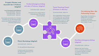 Timeline zur Ausschreibung der CRoSS-Fellowships 2024/25