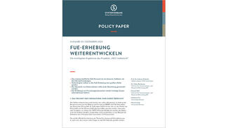 Policy Paper "FuE-Erhebung weiterentwickeln" (Cover der Publikation)