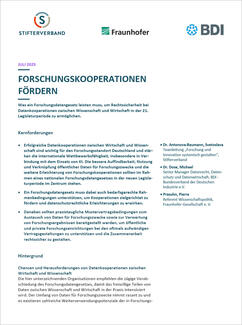 Forschungskooperationen fördern (Cover)