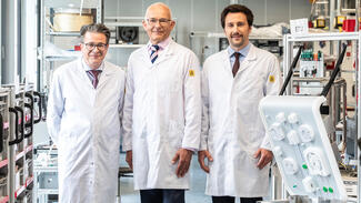 Für den Deutschen Zukunftspreis 2026 nominiertes Forscherteam (Foto: Ansgar Pudenz/DZP)