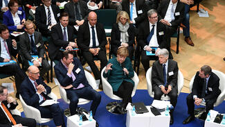 Forschungsgipfel 2016: Diskussion mit Angela Merkel (Foto: David Ausserhofer)