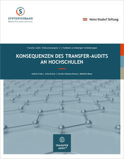Konsequenzen des Transfer-Audits an Hochschulen (Cover)