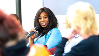 Treffen des Netzwerks "Stark durch Diversität": Irene Appiah (Foto: Simon Bierwald)