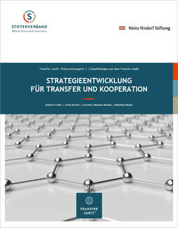 Strategieentwicklung für Transfer und Kooperation (Cover)